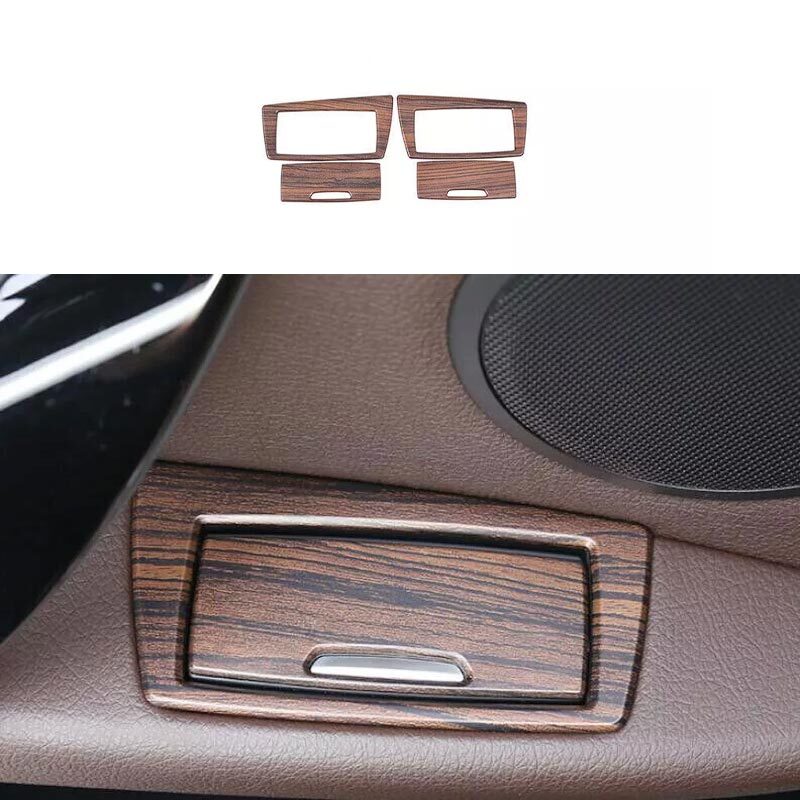Wood Grain Cover Trim Inner Rear Row Ashtray Panel Fit For BMW X2 F39 2018-2021