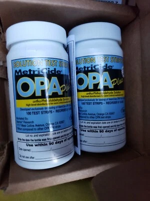 QTY 2 BOX /200 METREX 10-602 TEST STRIPS FOR METRICIDE OPA PLUS SOLUTION