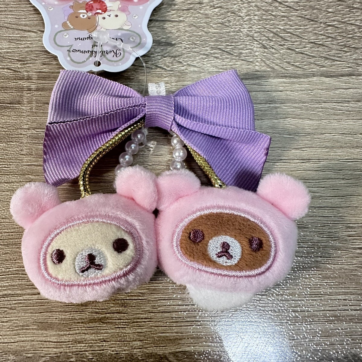 Korilakkuma Chairoikoguma Jewel Cherry Series Badge Rilakkuma San