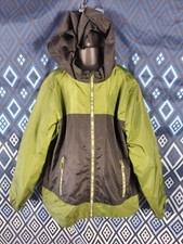 Cat Jack Medium 8/10 Jacket Green Boys Hooded Chest 32" Length 22"