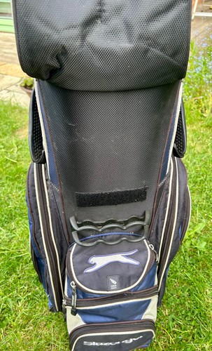 Slazenger Golf Cart Bag 13-Way Divider Zipped Pockets, Blue and Black - Picture 12 of 13