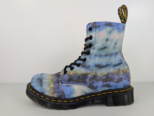 Stivali donna Dr Martens Pascal Tie Dye scamosciati nuovi taglia 6 pelle colorata 27242 - Foto 2 di 11