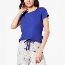 Charter Club Cotton Short-Sleeve Soft Knit Pajama Top