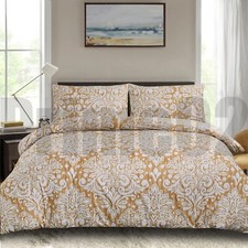 100% Rich Cotton Bedding Sets Duvet Quilt Cover Single Double King & Super King