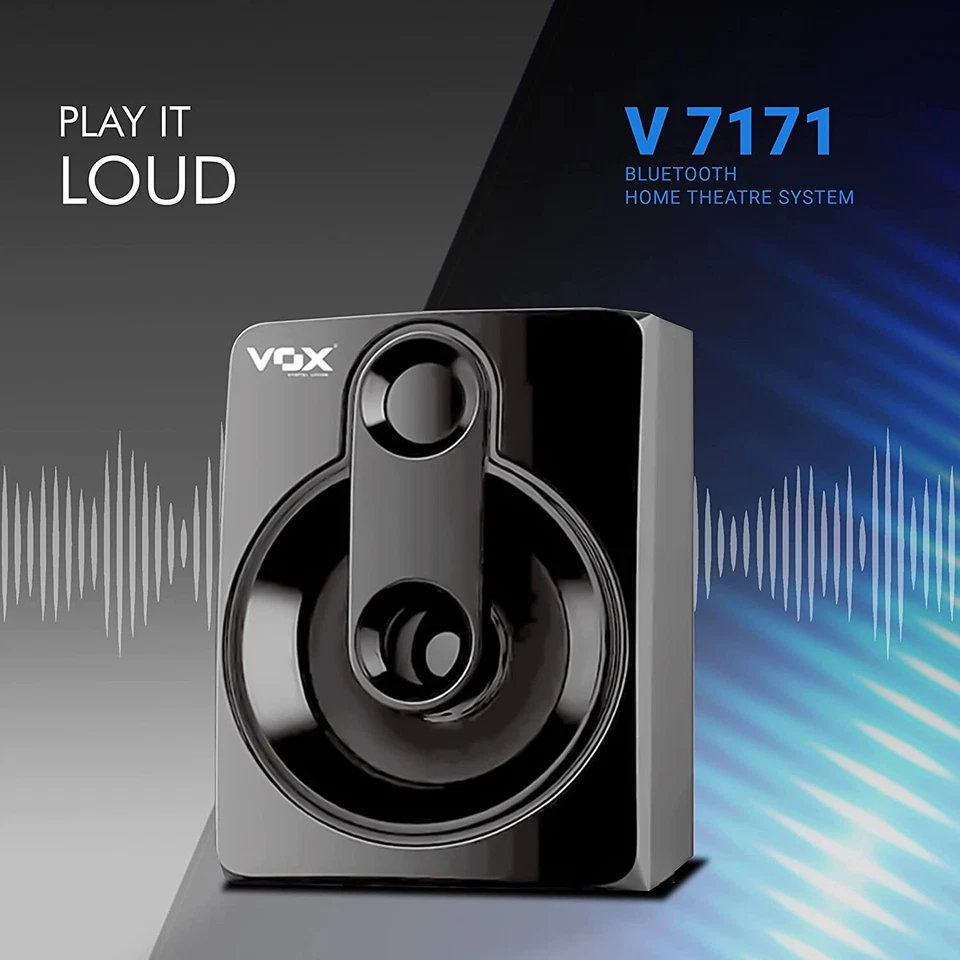 IKALL Vox V7171 Home Theater 7.1 Speaker System Aux, USB and FM Connectivity - Image 3 of 4