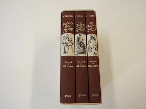 Folio Society E Nesbit 3 vol Set Five Children and It Amulet Phoenix Millar
