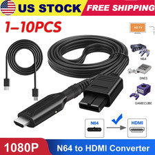 LOT N64 To HDMI Converter Adapter HD 1080P Cable for Nintendo N64 GameCube SNES