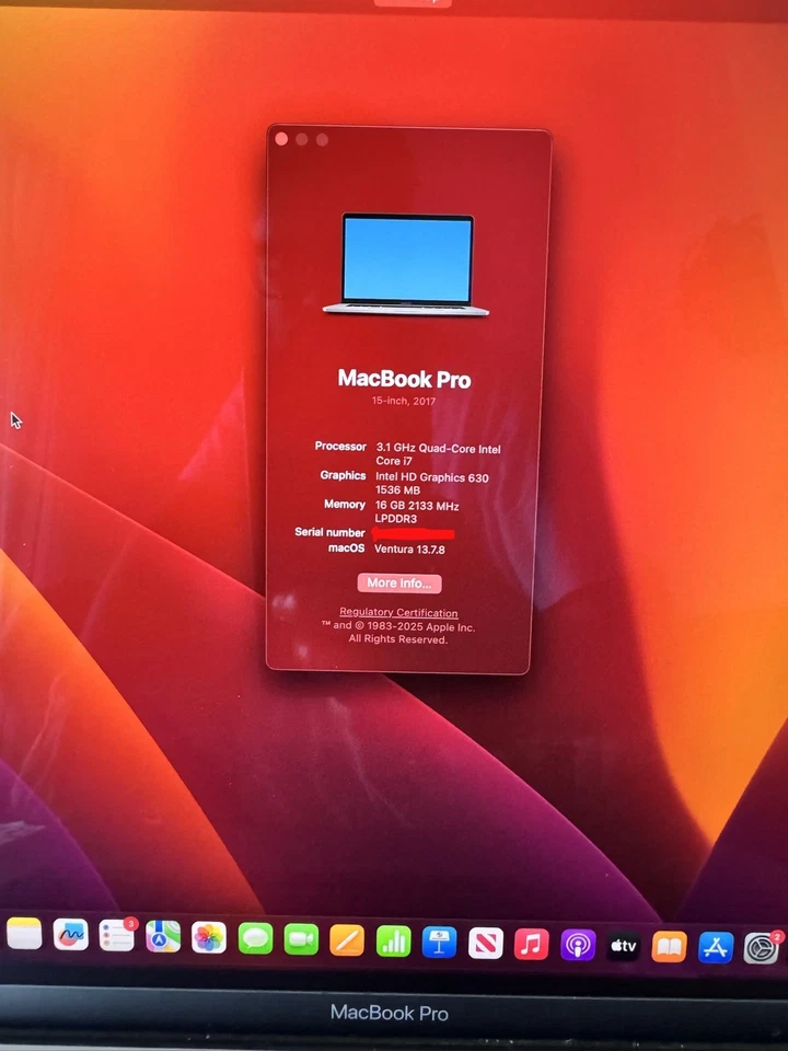 Apple MacBook Pro 15" 2017 · i7 · 16GB · 2TB, photo 3 of 5