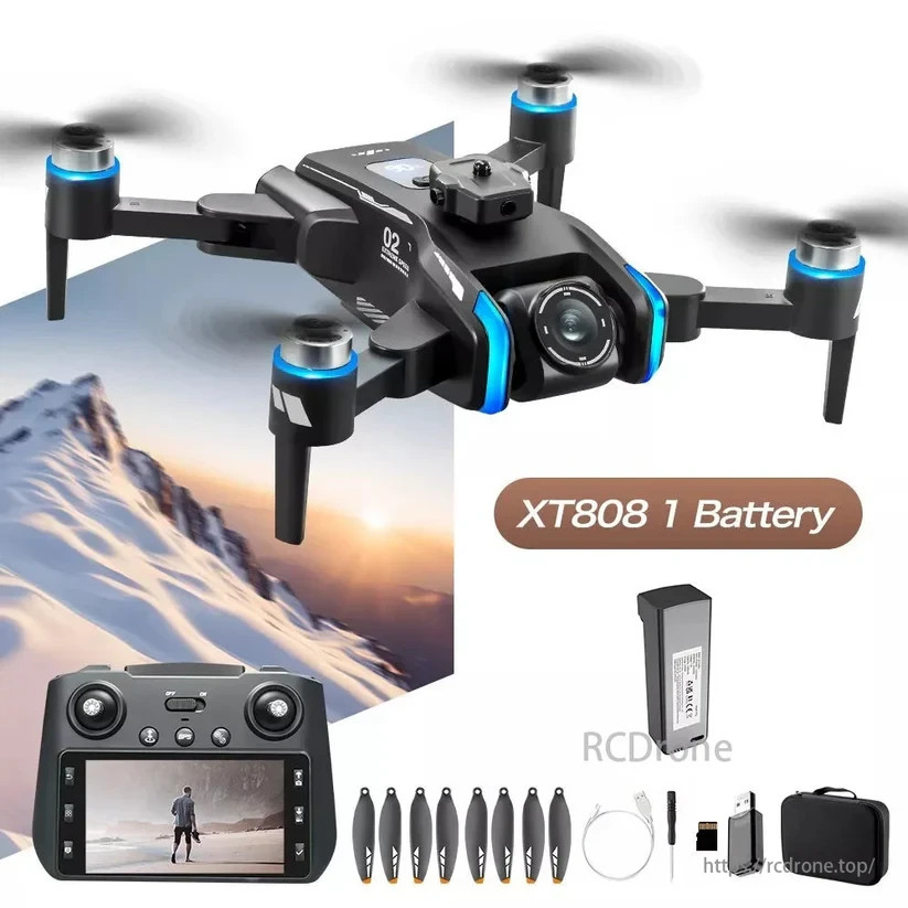 XT808 GPS Drone - 720P Camera 1.2KM Flight Distance With 5.9 Inch Screen Remote