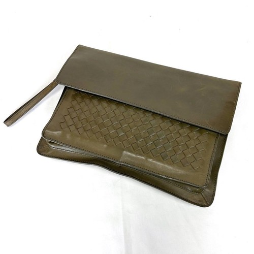 Bottega Veneta Clutch Bag Second Intrecciato Leather moss green