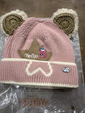 Baby Toddler Winter Hat Beanie Bear Pink 44 CM