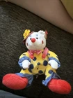 Vtg 2005 TY BEANIE BABY JUGGLES THE CLOWN BEAR Plush Stuffed Toy Polka Dot