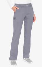 Med Couture MC7739 Touch Women  s Yoga Cargo Scrub Pant Cloud Light Gray medium