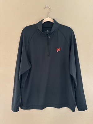 C-BUK Men s 3/4 Zip Performance Pullover Avfuel Embroidered Sz L Black