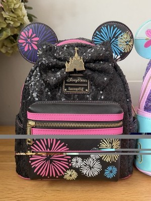 Disney Loungefly Minnie Mouse Hauptattraktion Rucksack Feuerwerk MMMA Neu mit Etikett