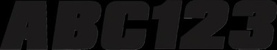 Hardline BLK350EC 3-Inch Boat & PWC Registration Number Kit Solid Black