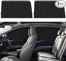 Car Side Window Sun Shades - Privacy Magnetic Black 2 Pcs Covers Blinds Curtains