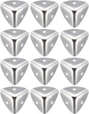 Metal Box Corner Protectors 25 X 25 X 25mm Silver Tone 12pcs