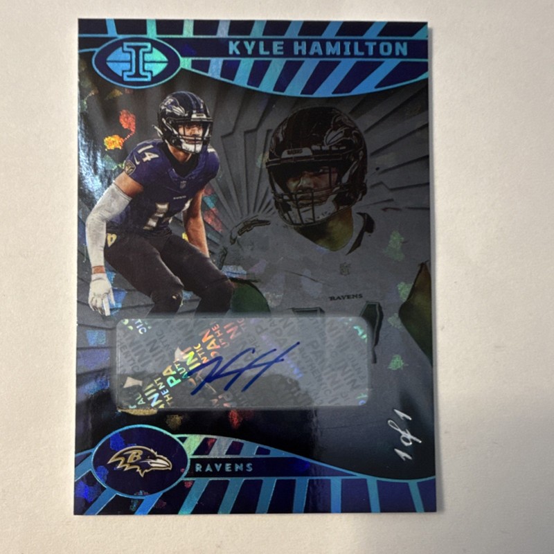 2024 Panini Illusions Kyle Hamilton black ice trophy collection auto 1 of 1