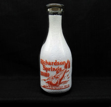 CHICO CALIFORNIA Rare RICHARDSON SPRINGS DAIRY Antique MILK BOTTLE @ BUTTE CO CA
