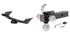 CURT Trailer Hitch Class 3 Multi-Ball Mount w/ Hook & Hitch Lock Tow Kit #13576