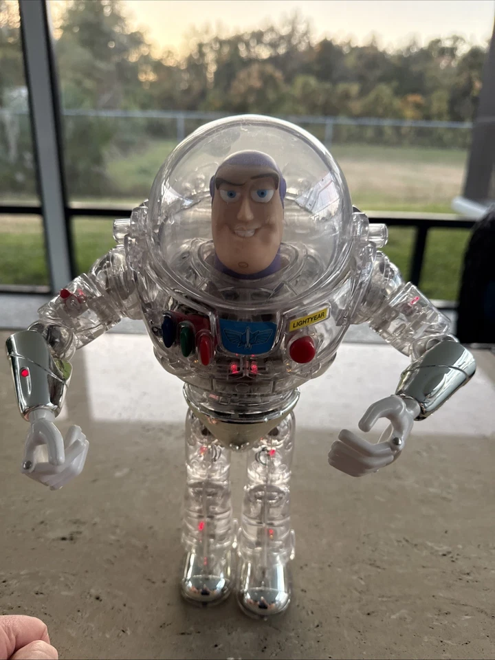Thinkway Clear Buzz Lightyear Talking Figure Rare Disney Pixar Works Transparent - Image 4 of 4