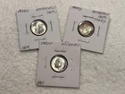 3 GEM Uncirculated Roosevelt Silver Dimes 1-1948S, 1-1949D, and 1-1950P. NICE!