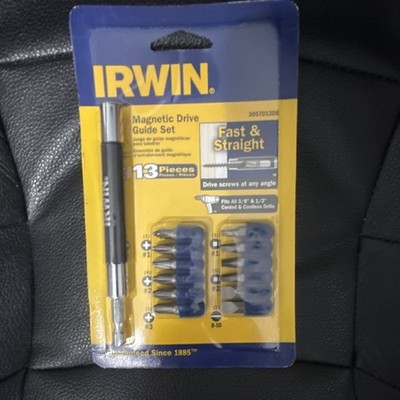 IRWIN Magnetic Drive Guide Set Steel Driving Drill Bit 13-Piece 3057013DS