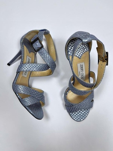 Damen Jimmy Choo Heels Navy Leder 36