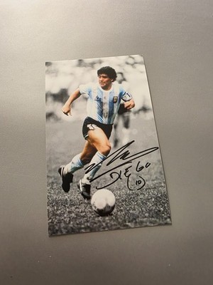 DIEGO MARADONA / ARGENTINIEN -Repro-Autogramm -ca. 10x16 (1203)
