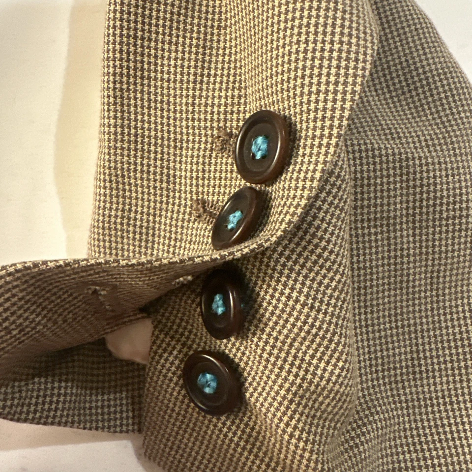 Blazer 48R Thomas Rosa Pata de Gallo LINO Algodón Chaqueta Abrigo Deportivo Foto 4 de 4