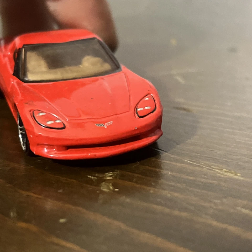2004 Hot Wheels First Editions* C6 CORVETTE * collector#58 Red w/Chrome 5 Spoke - Image 4 of 4