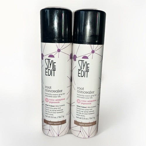 2 Pack! Style Edit Root Concealer - Light Brown - 2 Oz Each - Picture 1 of 2