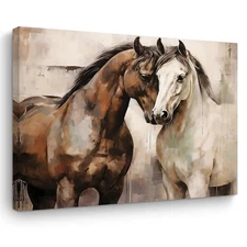 TBT Vintage Horse Decor Farm Animals Horse Gifts Canvas Wall Art Wall Decor C...