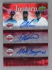 2006 Future Stars Joe Mauer Francisco Liriano Matt Garza #CPH-MLG Auto HOF 10ug