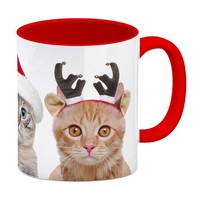 Katzen Tasse Kaffeebecher Mit Weihnachtsmotiv Kaffeebecher Rot