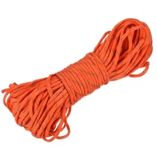 Tent Rope 101.7 Feet 4mm Nylon Reflective Guyline Camping Cord Orange Red