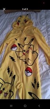 Youth Size 14 Pok mon Pikachu 1 Piece Zip Up Pajama GOTTA CATCH 'EM ALL  5 