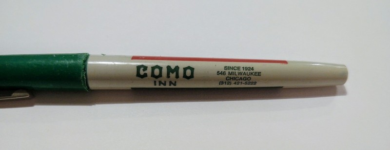 Vintage COMO INN Chicago Sheaffer felt tip marker pen Advertising Pen