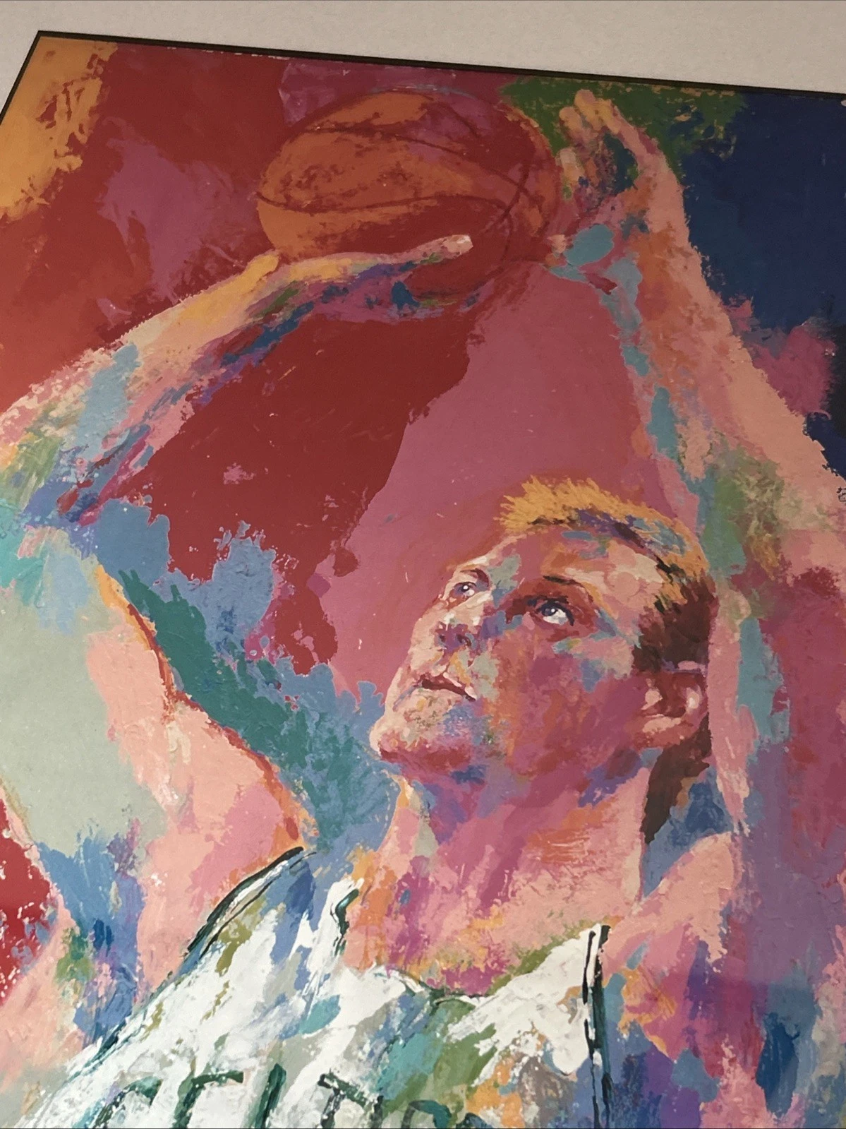 Larry Bird 33 for 3 Original Leroy Neiman Collection Hand