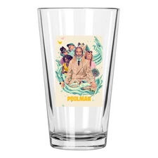 Poolman (2024) Movie Poster Pint Beer Drinking Glass