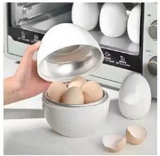 Egg Pod Microwave Oven Cooker Boiler 4 Eggs Steamer Hard Boiled detached Shell