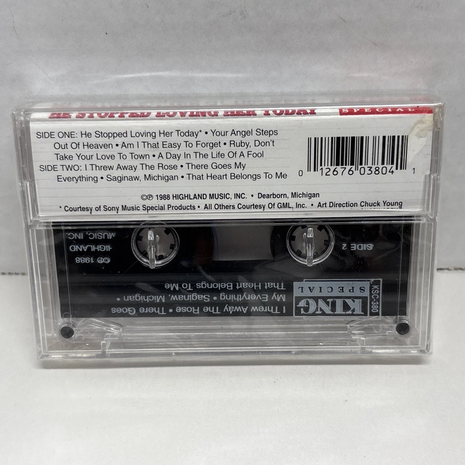 GEORGE JONES At His Best (CASSETTE 1988) He Stopped Loving Her Today Sealed - Image 2 of 4
