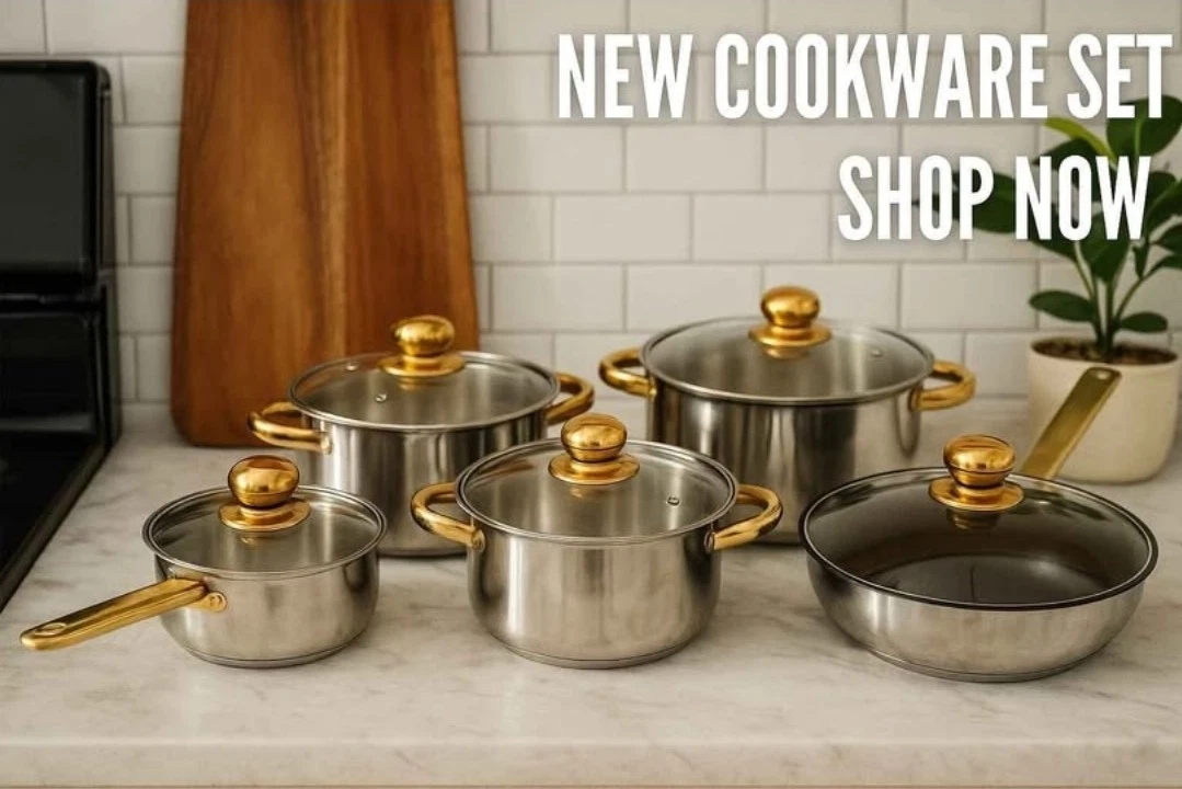 Brand new stainless pots and pan! Never used! 2 tone! Beautiful!
Opens in a new window or tab