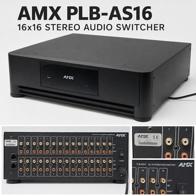 AMX PLB-AS16 16x16 Stereo Audio Switcher Matrix RCA Audio Distribution Unit