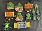 Vintage Teenage Mutant Ninja Turtles Toy Lot + Candles BK Toys 1989