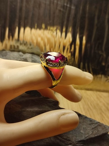 Damen Cocktail Cluster Ring in Gold Gr 59 im zeitlosen Retro Design sehr elegant - Bild 6 von 7
