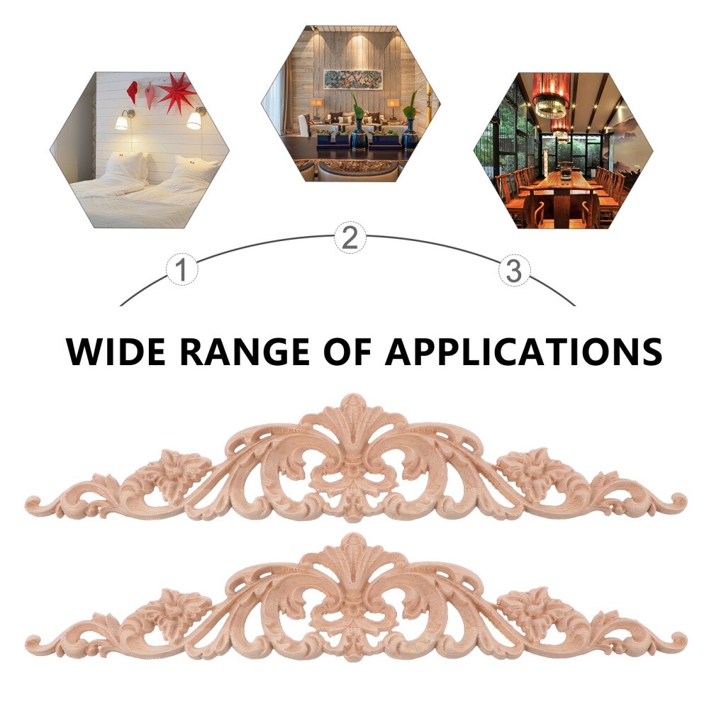 4 Pcs Solid Wood Decals Furniture Corner Appliques Handy Keywords eBay