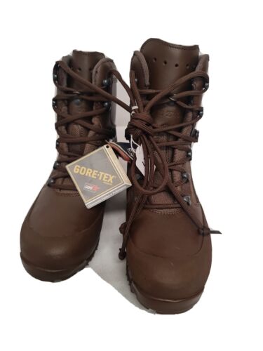 HAIX  High Liability Brown Leather combat Boots Size 5M (ref 4006 ) - Foto 1 di 5