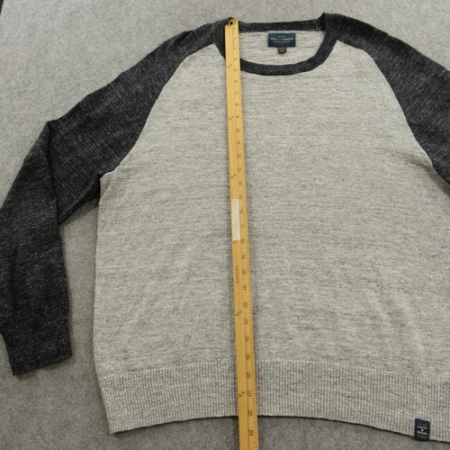 Lucky Brand Sweater Mens Extra Large Blue Gray Crew Neck Raglan Long Sleeve Knit - Picture 7 of 14